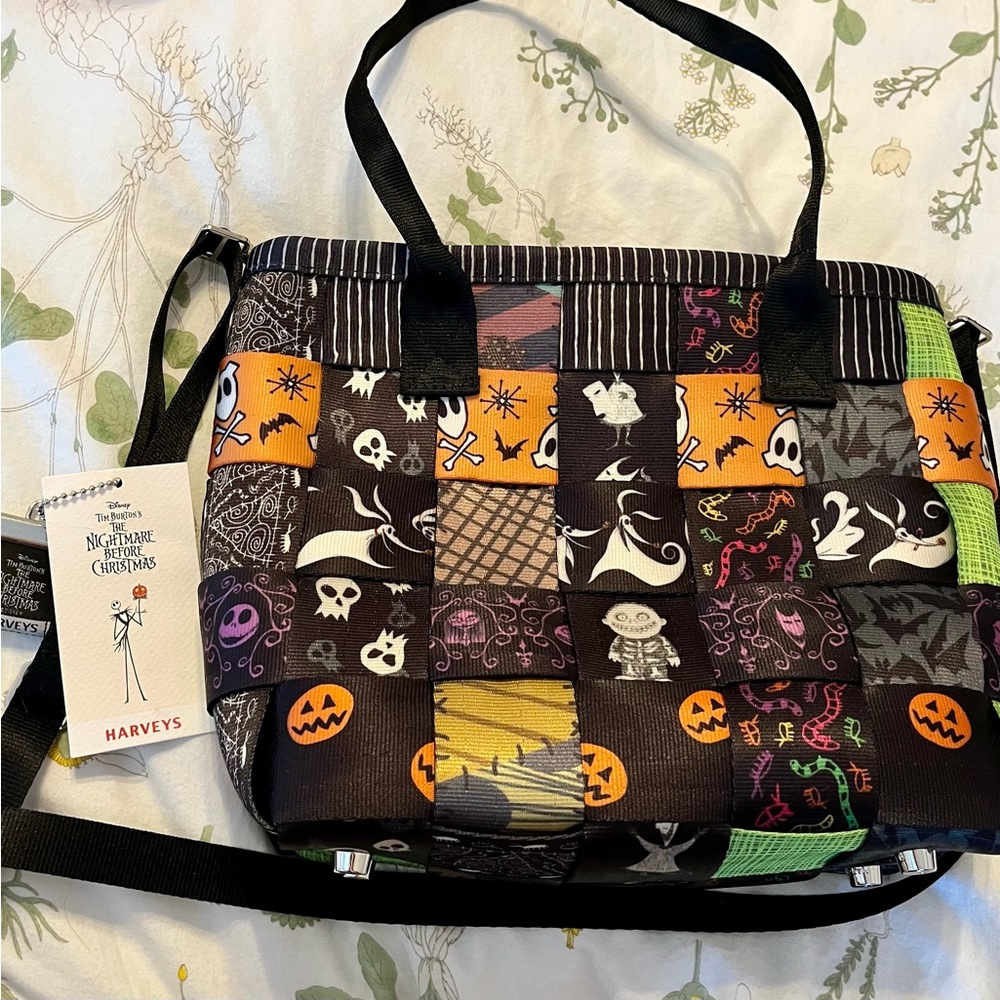 Harvey’s seatbelt bag Nightmare Before Christmas patchwork crossbody tote LTD